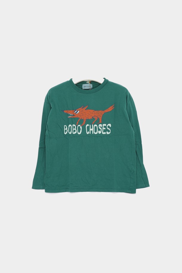 BOBO CHOSES - 키즈상의 - 보보쇼즈 24FW 더 클레버 폭스 롱슬리브 긴팔 여아 티셔츠 B224AC019 360