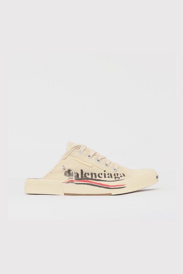 BALENCIAGA - 샌들/뮬/슬리퍼 - 발렌시아가 웨이브 스펀지로고 뮬 여성 블로퍼 693952 W3PS1 9016