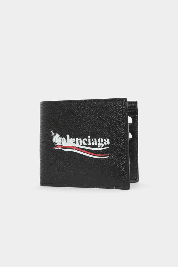 BALENCIAGA - 지갑 - 발렌시아가 24FW 웨이브 르핀트로고 남성 반지갑 594549 2AA3B 1000