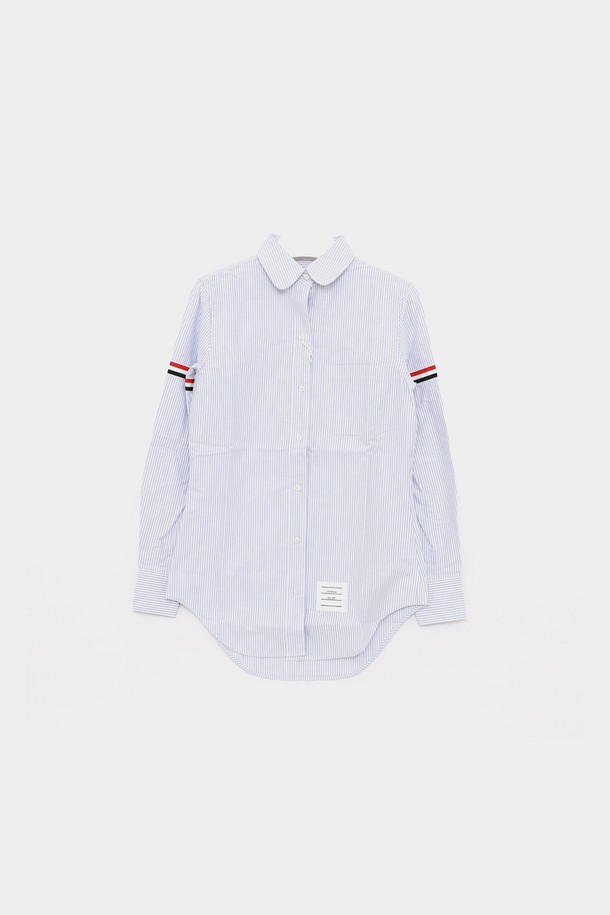 THOM BROWNE - 셔츠 - 톰브라운 25SS 암밴드 클래식 스트라이프 옥스포드 여성 셔츠 FLL019E 00098 480