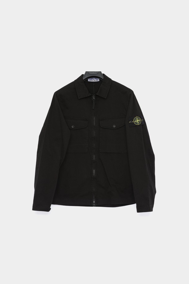 STONE ISLAND - 사파리/필드자켓 - 스톤아일랜드 25SS 와펜로고 오가닉 스트레치 코튼 셔츠 남성 자켓 K1S151200128 S0012 V0129