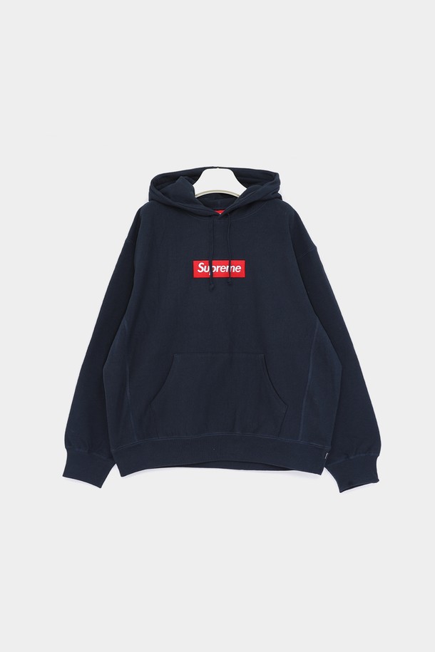 SUPREME - 후디 - 슈프림 박스로고 스웨트 남성 후드티 FW24SW11 NAVY