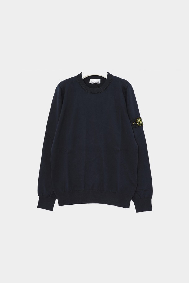 STONE ISLAND - 스웨터 - 스톤아일랜드 25SS 와펜로고 클래식 코튼 모르비도 남성 니트 K1S155100053 S00B2 V0020