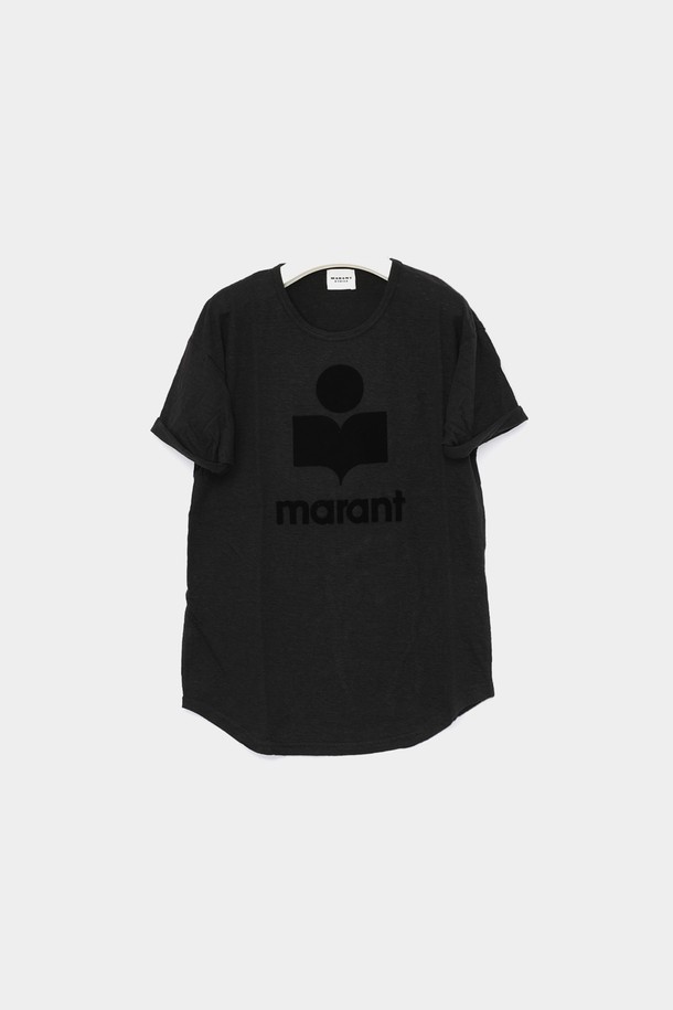 ISABEL MARANT - 반소매 티셔츠 - 이자벨마랑 25SS 에뚜왈 KOLDI 콜디 린넨 반팔 여성 티셔츠 TS0004FA A1N09E 01BK