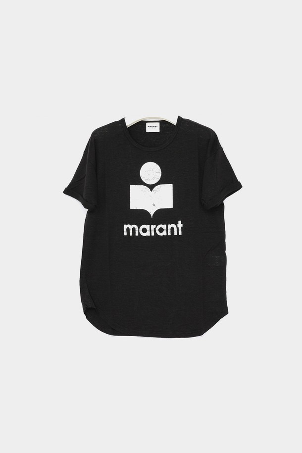 ISABEL MARANT - 반소매 티셔츠 - 이자벨마랑 25SS 에뚜왈 KOLDI 콜디 린넨 반팔 여성 티셔츠 TS0004FA A1N10E 01BK