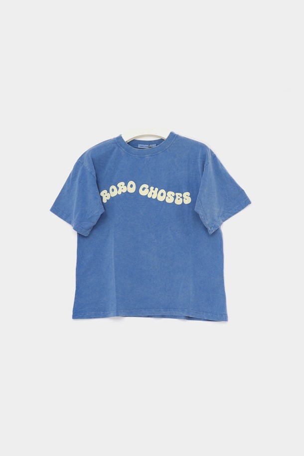 BOBO CHOSES - 키즈상의 - 보보쇼즈 25SS 웨이브 보보 반팔 남아 티셔츠 B125AC013 421