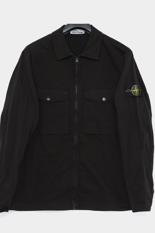 STONE ISLAND - 사파리/필드자켓 - 스톤아일랜드 25SS 와펜로고 투포켓 코튼 집업 셔츠 남성 자켓 K1S151200128 S0012 V0029