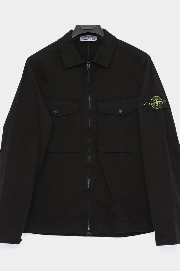 STONE ISLAND - 사파리/필드자켓 - 스톤아일랜드 25SS 와펜로고 오가닉 스트레치 코튼 셔츠 남성 자켓 K1S151200128 S0012 V0129