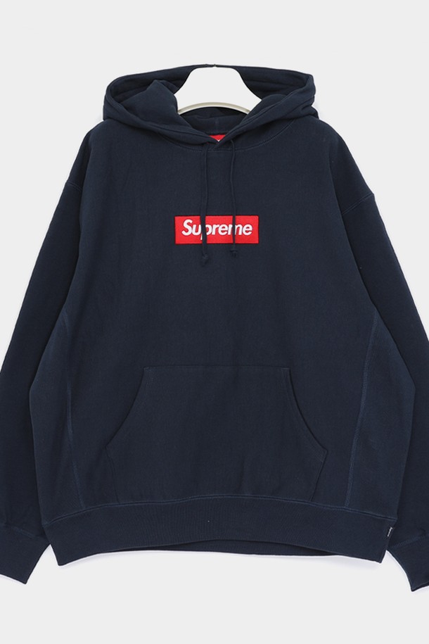 SUPREME - 후디 - 슈프림 박스로고 스웨트 남성 후드티 FW24SW11 NAVY