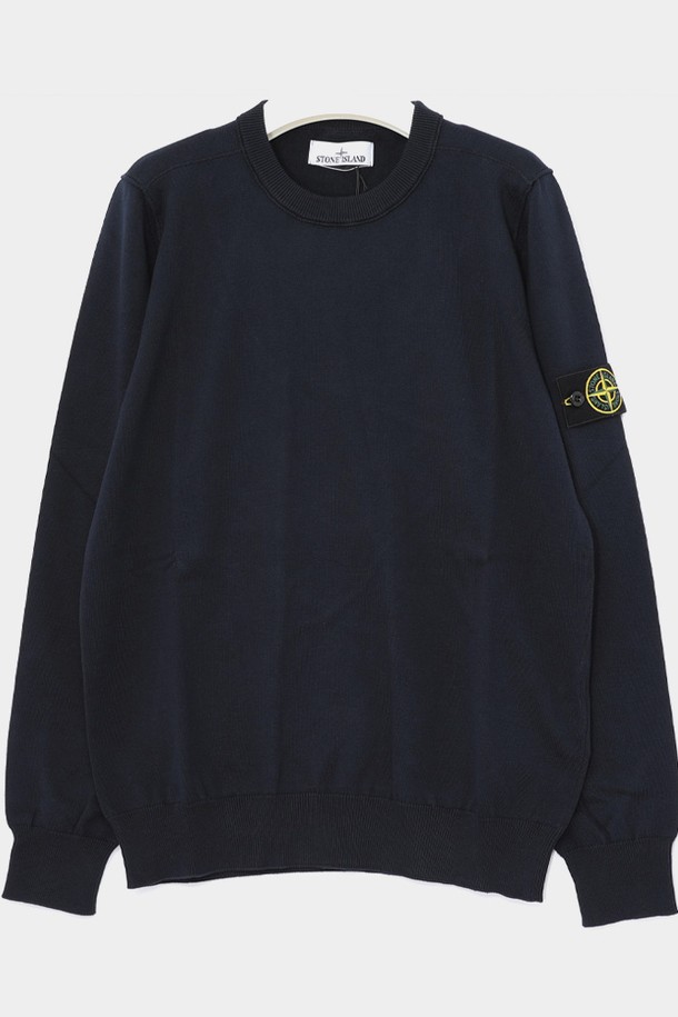 STONE ISLAND - 스웨터 - 스톤아일랜드 25SS 와펜로고 클래식 코튼 모르비도 남성 니트 K1S155100053 S00B2 V0020