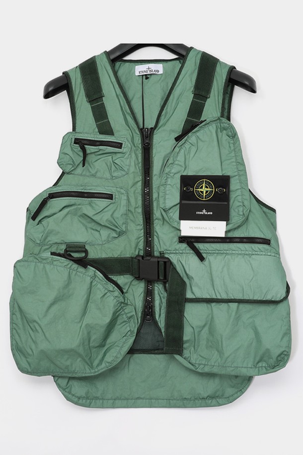 STONE ISLAND - 베스트 - 스톤아일랜드 25SS 와펜로고 메브라나 3L TC 남성 조끼 K1S15G100006 S0A21 V005B