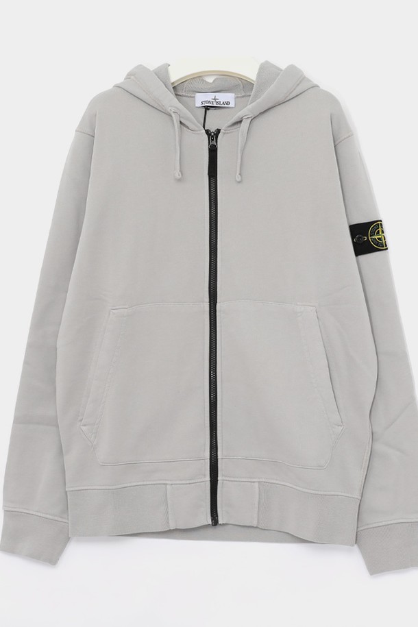 STONE ISLAND - 사파리/필드자켓 - 스톤아일랜드 25SS 와펜로고 오가닉코튼 스웨트 후드 집업 남성 자켓 K1S156100042 S0051 V0061