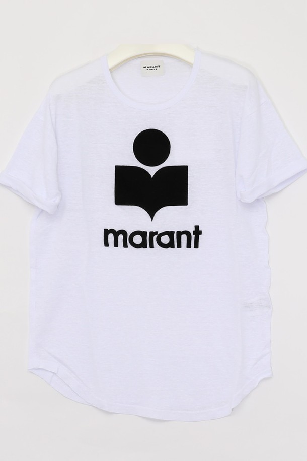 ISABEL MARANT - 반소매 티셔츠 - 이자벨마랑 25SS 에뚜왈 KOLDI 콜디 린넨 반팔 여성 티셔츠 TS0004FA A1N09E 20WH