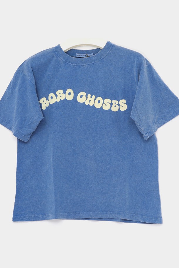 BOBO CHOSES - 키즈상의 - 보보쇼즈 25SS 웨이브 보보 반팔 남아 티셔츠 B125AC013 421