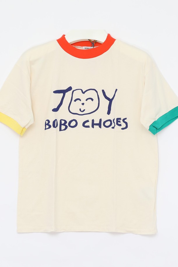 BOBO CHOSES - 키즈상의 - 보보쇼즈 25SS 스마일 프린트 반팔 여아 티셔츠 B125AC014 199