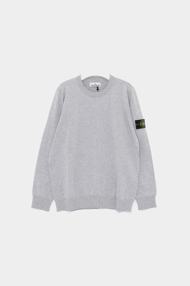 STONE ISLAND - 스웨터 - 스톤아일랜드 25SS 와펜로고 코튼 모르비도 남성 니트 K1S155100053 S00B2 V0M61