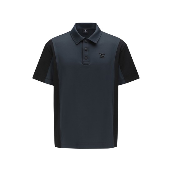 [ANEW GOLF] MEN SIDE FABRIC BLOCK SHORT T-SHIRT_DG