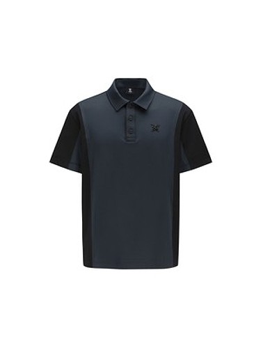 [ANEW GOLF] MEN SIDE FABRIC BLOCK SHORT T-SHIRT_DG-a