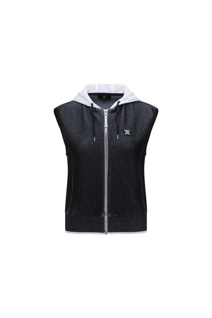 WOMEN HOODIE SWEATER VEST_NA
