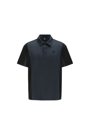 MEN SIDE FABRIC BLOCK SHORT T-SHIRT_DG