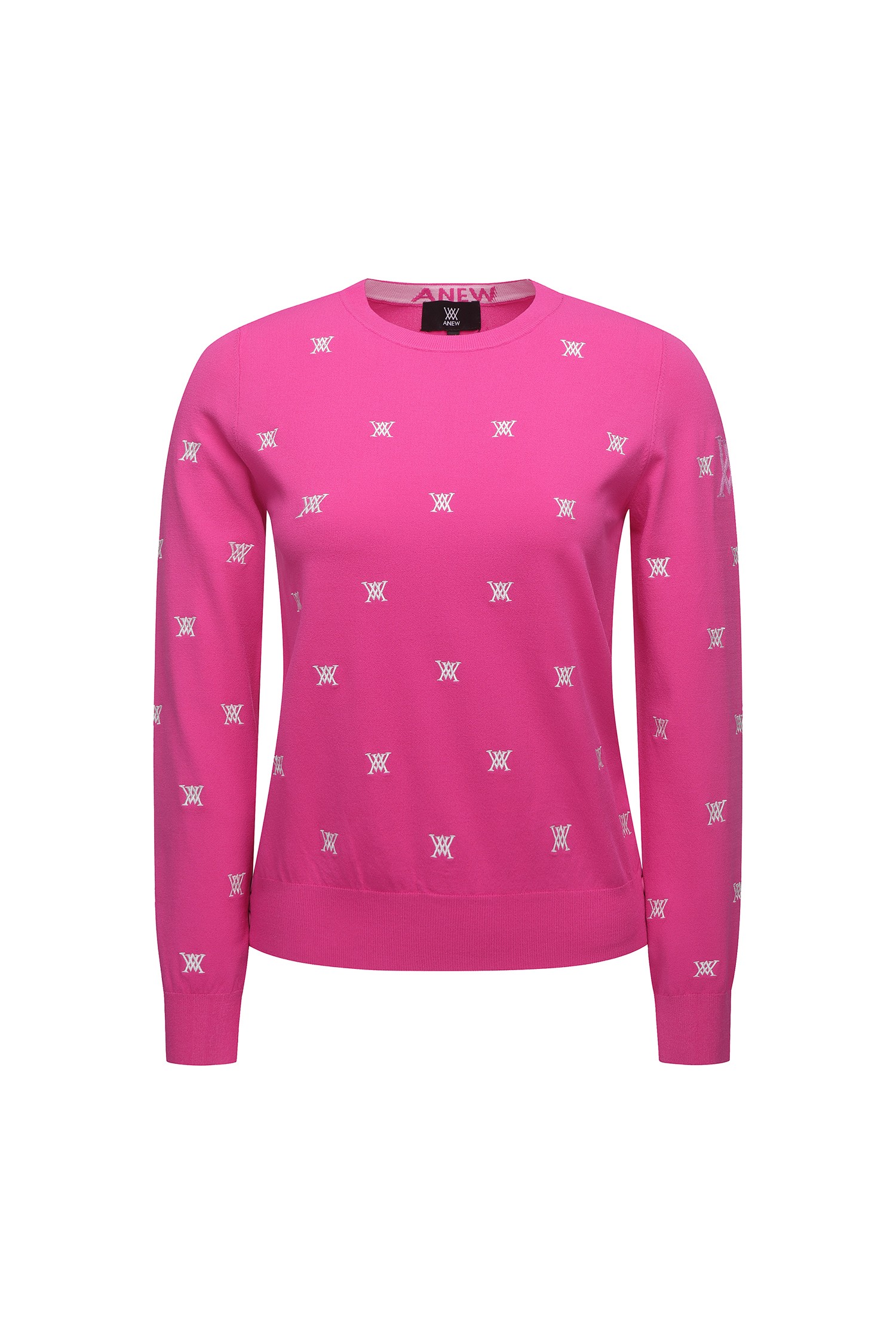 ANEW GOLF] WOMEN MONOGRAM LOGO POINT PULLOVER SWEATER_PI_ANEW GOLF