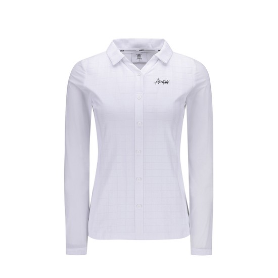 [ANEW GOLF] WOMEN V NECK LONG T-SHIRT_WH