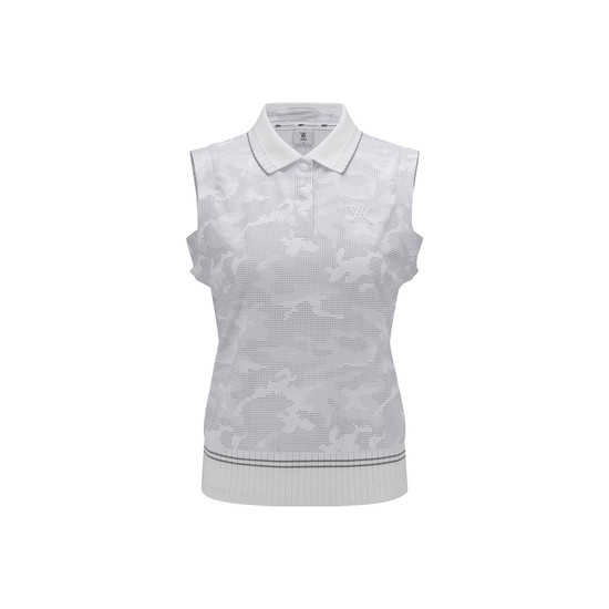 [ANEW GOLF] WOMEN NEW CAMOUFLAGE SLEEVELESS_WH