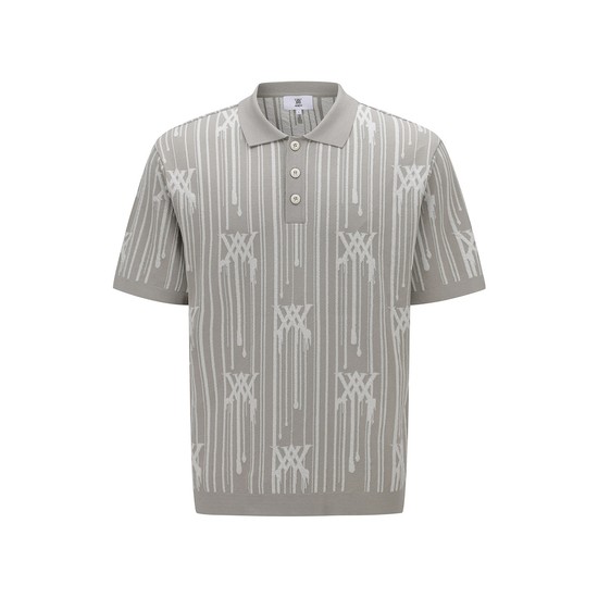 [ANEW GOLF] MEN RAIN LOGO SHORT SLEEVE SWEATER_BE