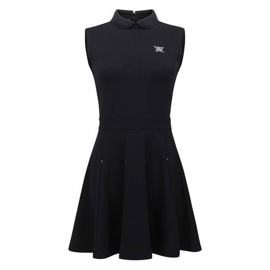 [ANEW GOLF] WOMEN EMBOSS JACQUARD ONE-PIECE_BK