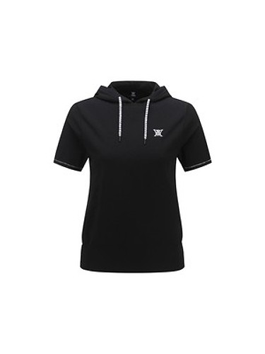 [ANEW GOLF] WOMEN HOODIE POINT SWEATER_BK-a