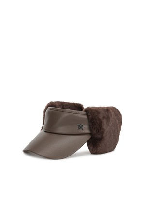 (W) WIDE FUR VISOR_BR