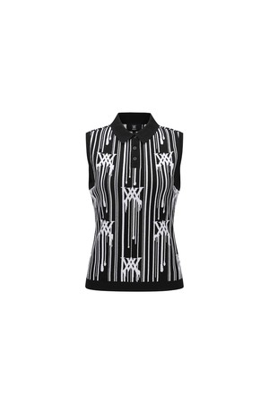 WOMEN RAIN LOGO SLEEVELESS SWEATER_BK