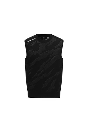 MEN SP CAMO PATTERN KNIT VEST_BK