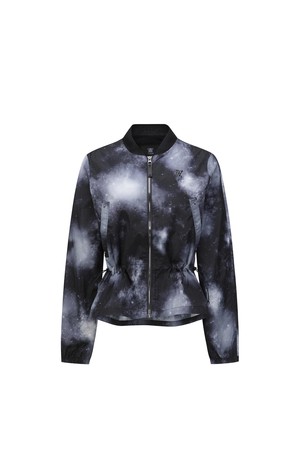 WOMEN SP GALAXY PATTERN HOODY JACKET_BK