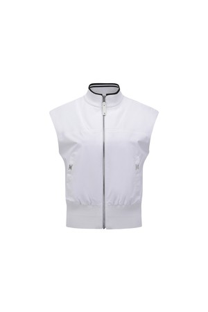 WOMEN SP HYBRID KNIT VEST_WH