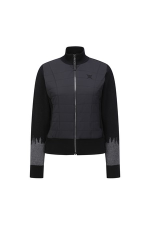 WOMEN SP HYBRID KNIT CARDIGAN_BK