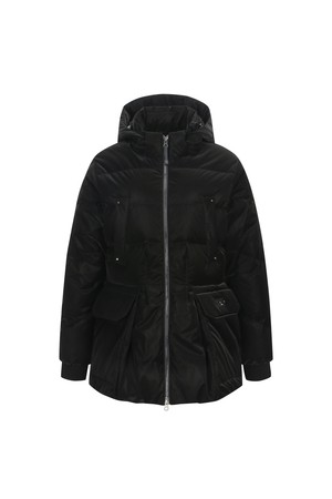W POCKET POINT HOODY DOWN JK_BK