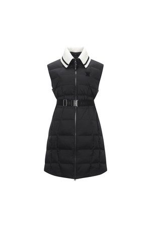 W HIGH NECK LONG DOWN VT_BK