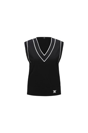 WOMEN ESSENTIAL V NECK VEST_BK