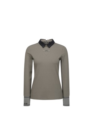 W STRIPE TEXTURED L/TS_LW