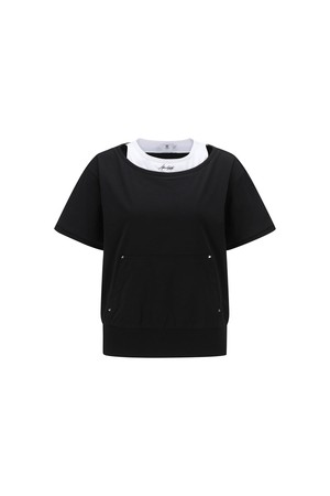 WOMEN LAYERED DETAIL SHIRT_BK