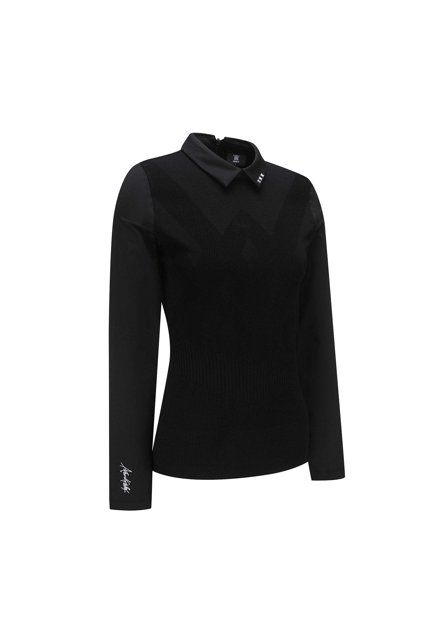 ☆ANEW GOLF☆ KOREA ノースリーブ ANEW GOLF】 ゴルフ レディース ノースリーブシャツ BK Sサイズ