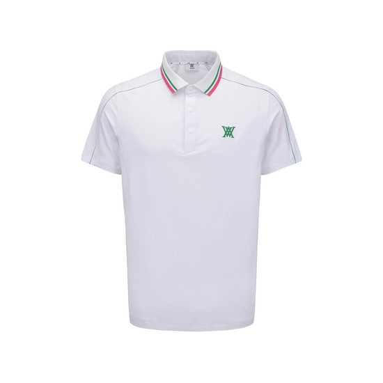 [ANEW GOLF] MEN SM KNIT COLLAR SHORT T-SHIRT_WH