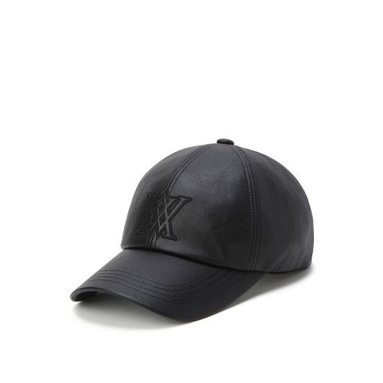UNI LEATHER-LIKE CAP_BK