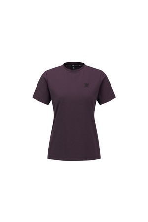 [ANEW GOLF] WOMEN FA ESSENTIAL ROUND T-SHIRT_BU_WINE-a