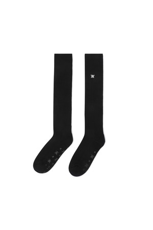 [ANEW GOLF] WOMEN LOGO POINT KNEE SOCKS_BK_BLACK-a