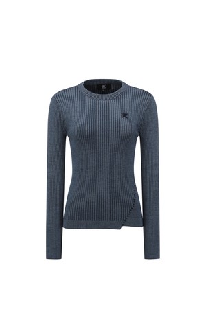 [ANEW GOLF] W STRIPE TEXTURED PULLOVER_BL_BLUE-a