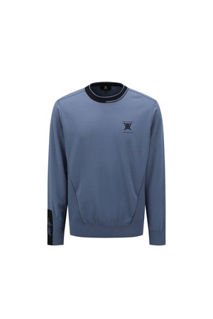 [ANEW GOLF] M TEXTURED MIX PULLOVER_BL_BLUE-a