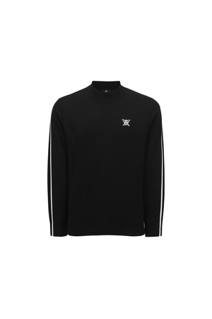 [ANEW GOLF] M ESSENTIAL HALF NECK PULLOVER_BK_BLACK-a