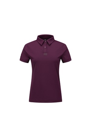 [ANEW GOLF] WOMEN FA NEW LOGO SHORT T-SHIRT_WI_WINE-a